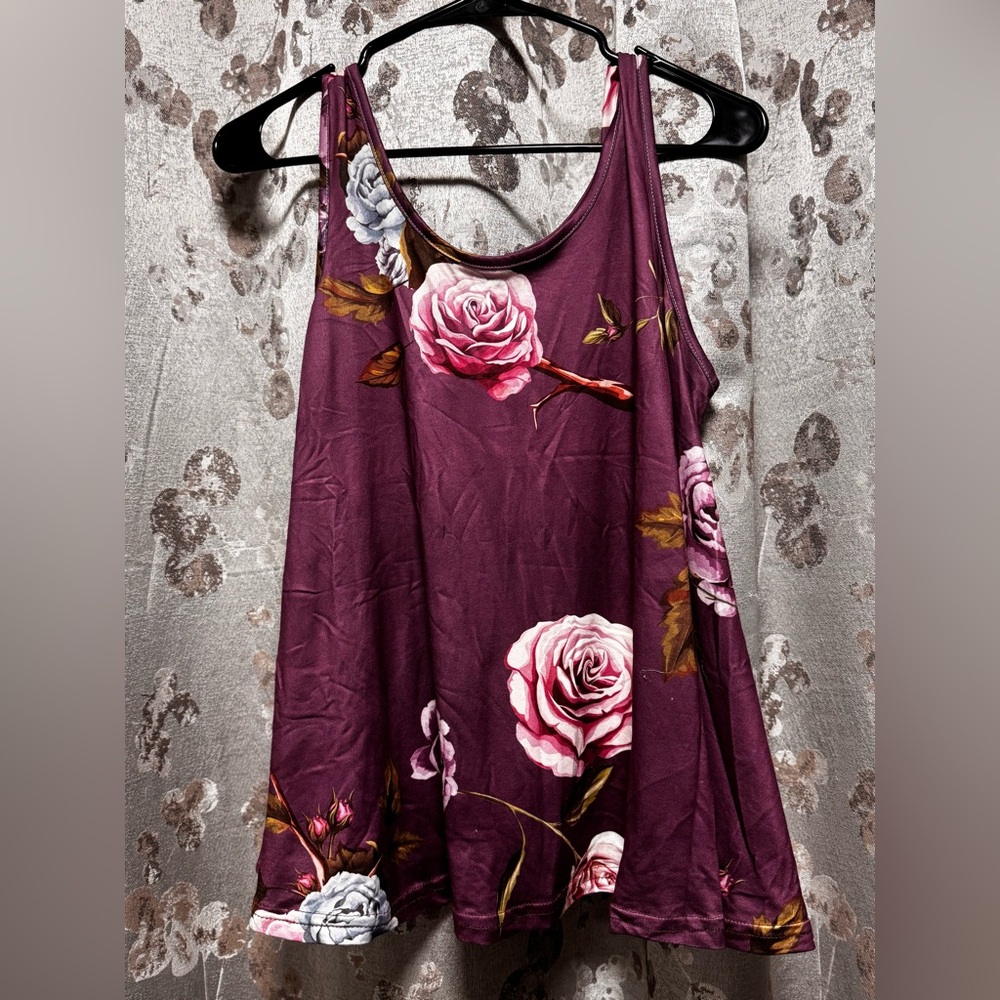 ♥️ Floral Sleeveless Top - Purple
